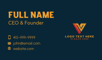 Letter V Professional Industry Business Card Design