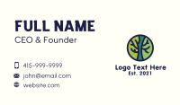 Green Tree Branches Badge Business Card Design