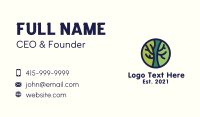 Green Tree Branches Badge Business Card