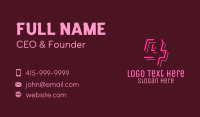 Neon Retro Gaming Number 4 Business Card