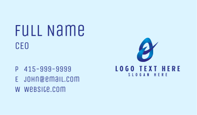 3D Letter O  Business Card Image Preview