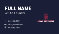 Biometric Thumbprint Identity Business Card