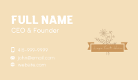 Flower Bouquet Wordmark Business Card