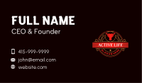 Luxury Bull Restaurant Business Card