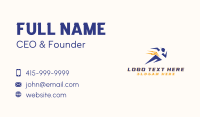 Sports Athlete Running Business Card