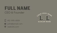 Masculine Athlete Lettermark Business Card Design