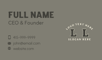 Masculine Athlete Lettermark Business Card