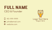 Colorful Owl Cartoon  Business Card