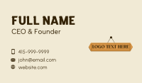 Hanging Wood Wordmark Business Card Design