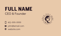 Female Salon Hairstylist Business Card