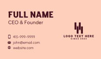 Professional H & H Monogram Business Card