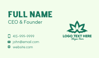 Green Weed Bat Business Card