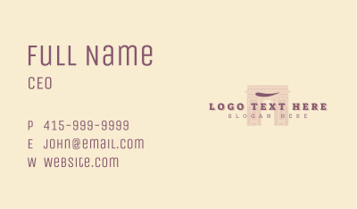 Classic Landmark Building Business Card Image Preview