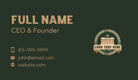 Historical Temple Structure Business Card