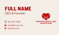 Red Heart Care Business Card Image Preview