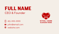 Red Heart Care Business Card Image Preview