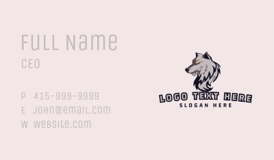 Fierce Wolf Esport Gaming Business Card