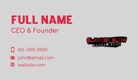 Psycho Horror Wordmark Business Card