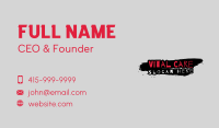 Psycho Horror Wordmark Business Card