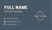 Stylist Feminine Wordmark Business Card