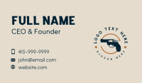 Pistol Firing Emblem Business Card Design