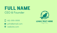Green Forest Bird Business Card Design
