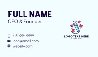 Heart Karaoke Microphone Business Card