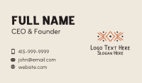 Orange Tribal Detail Business Card