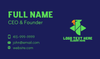 Green Digital Parrot  Business Card