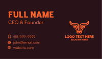 Orange Bull Head Steakhouse Business Card