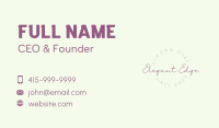 Elegant Feminine Salon Business Card Image Preview