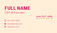 Candy Colorful Wordmark Business Card