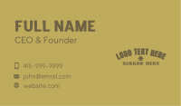 Simple Rustic Wordmark Business Card