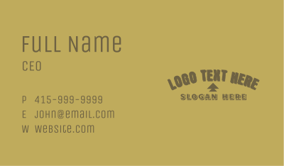 Simple Rustic Wordmark Business Card