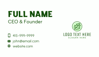Oak Leaf Outline Business Card Design