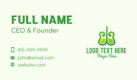 Green Natural Healing Lungs Business Card