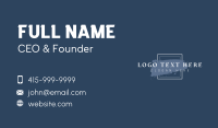 Aesthetic Business Wordmark Business Card