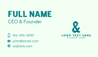 Stylish Leaf Ampersand Business Card