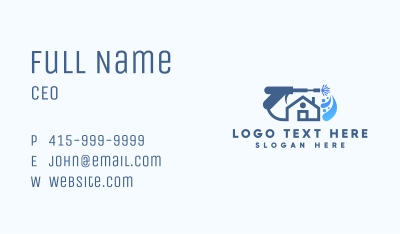 House Cleaning Washer Business Card Image Preview