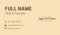 Vintage Script Business Business Card