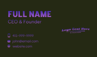 Modern Gradient Wordmark Business Card