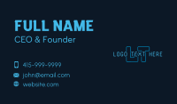 Cyber Technology Lettermark Business Card