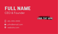 Grunge Unique Wordmark Business Card Design