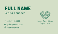 Green Heart Vine  Business Card Design