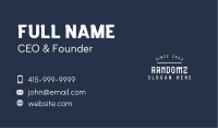 Generic Hipster Brand Business Card
