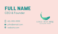 Green Feather Wellness Business Card Design