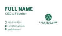 Green Circle Leaf Business Card