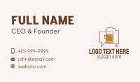 Beer Chat Bubble Business Card Design