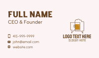 Beer Chat Bubble Business Card