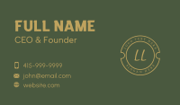 Elegant Round Letter Business Card